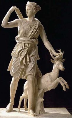 Artemis - the Greek goddess of the hunt and the Moon