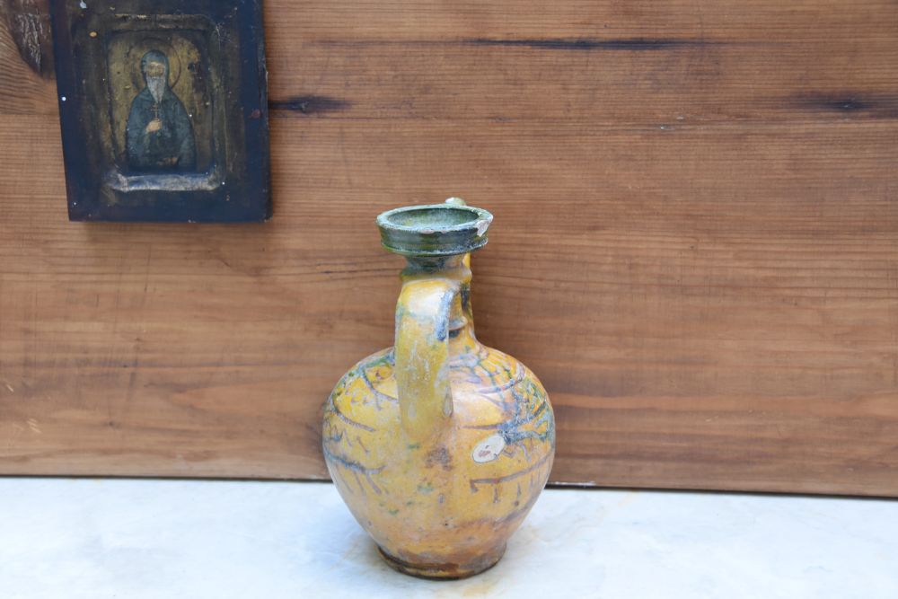 ANTIQUE CERAMIC JUG FROM EMBONA RHODES - Image 5