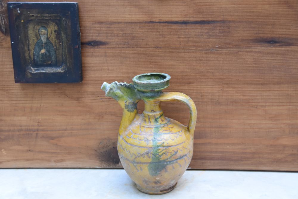 ANTIQUE CERAMIC JUG FROM EMBONA RHODES - Image 3