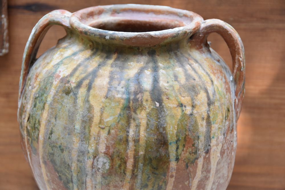 LOVELY TWO HANDELED CERAMIC CANAKKALE URN - Image 5