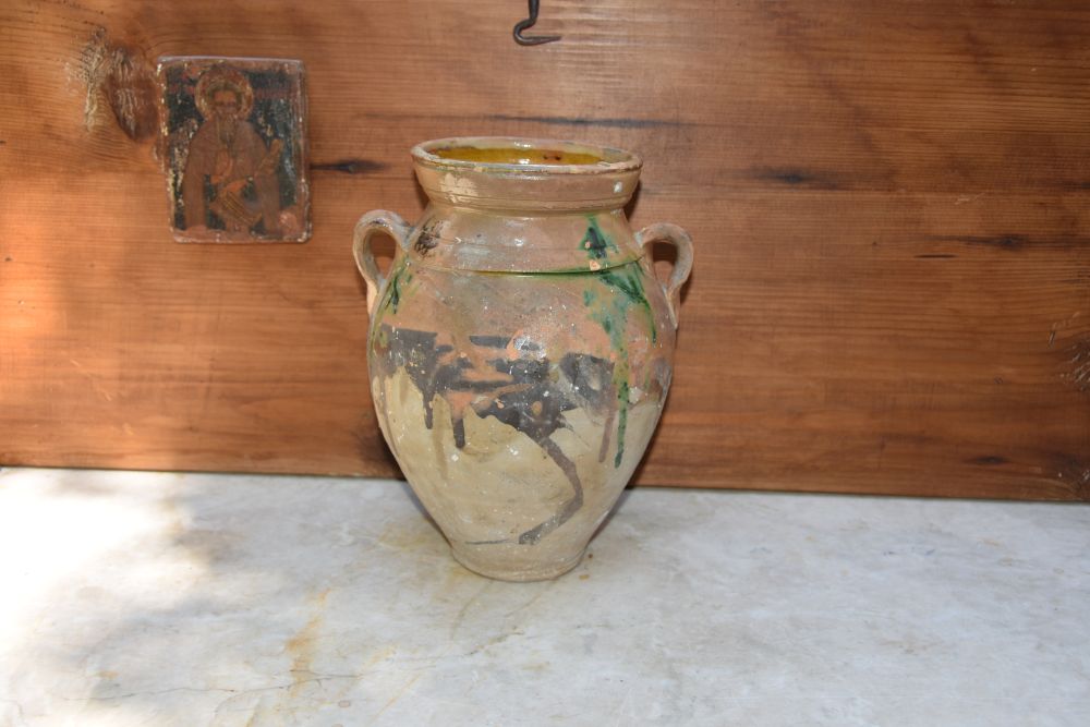 TWO HANDELED CERAMIC VASE GLAZED - Image 3