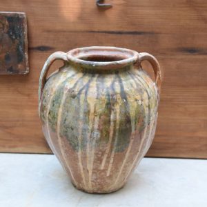 LOVELY TWO HANDELED CERAMIC CANAKKALE URN