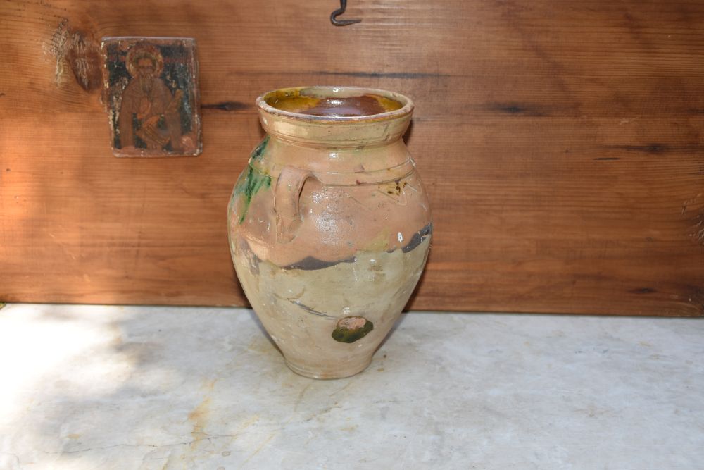 TWO HANDELED CERAMIC VASE GLAZED - Image 2