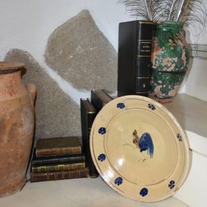 ANTIQUE CERAMIC COCKEREL PLATE PUGLIA ITALY